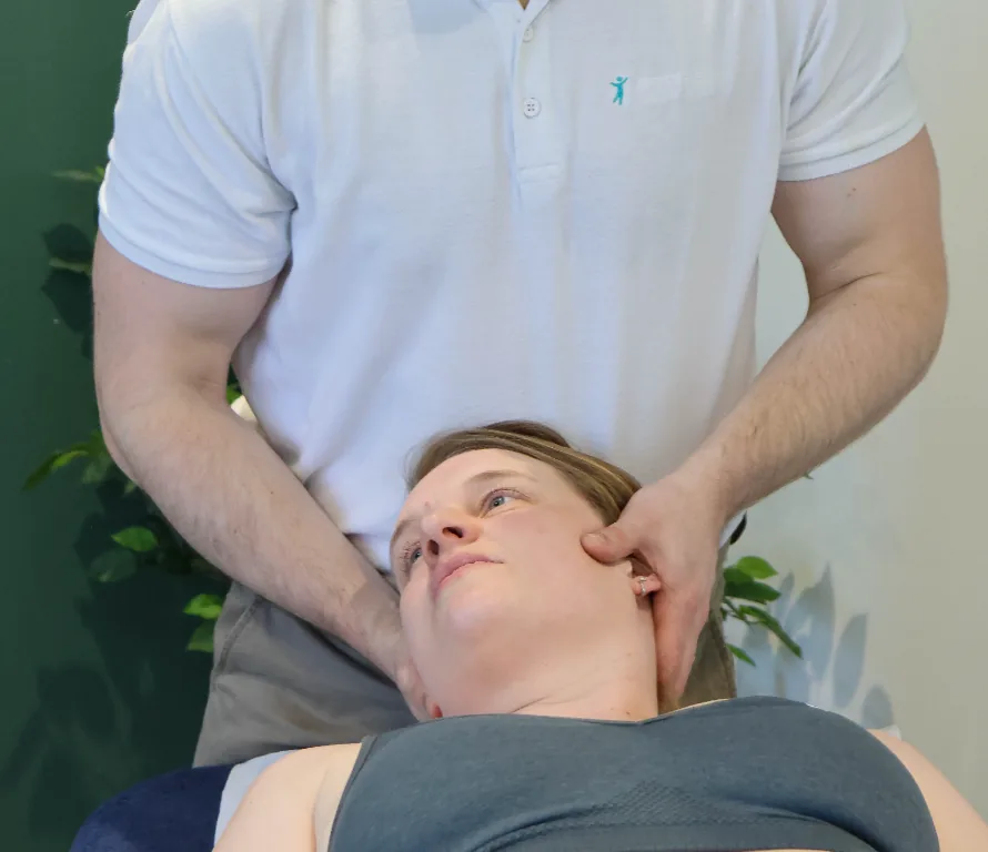 Hands on treatment to the neck at BetterMe Physiotherapy, Rainham